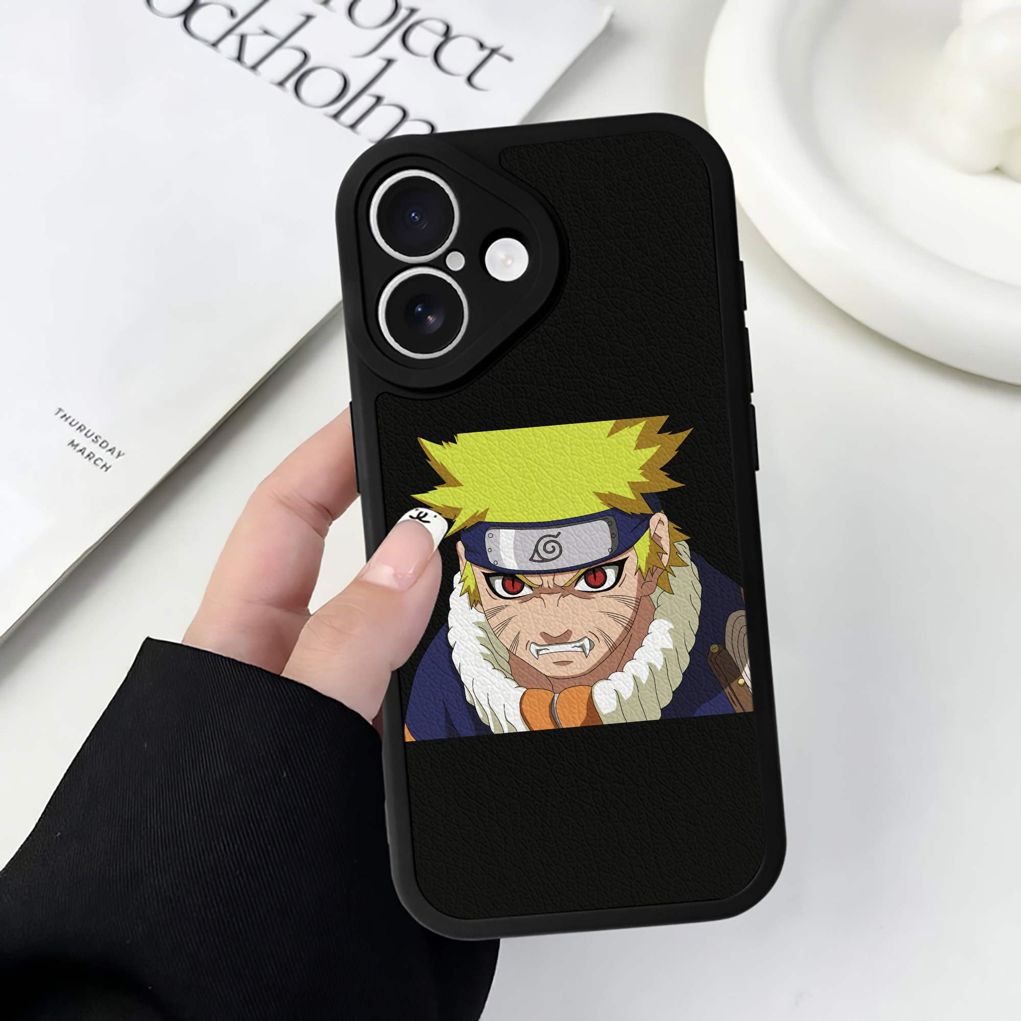 （画像用） NARUTO -ナルト- うずまき ナルト Uzumaki Naruto 【iPhone 16シリーズ対応】シリコンスマホケース（レザー調） 材質：シリコン